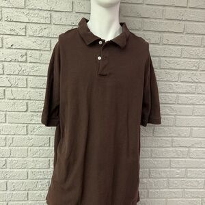Harbor Bay Brown Short Sleeve Shirt Size 3XLT